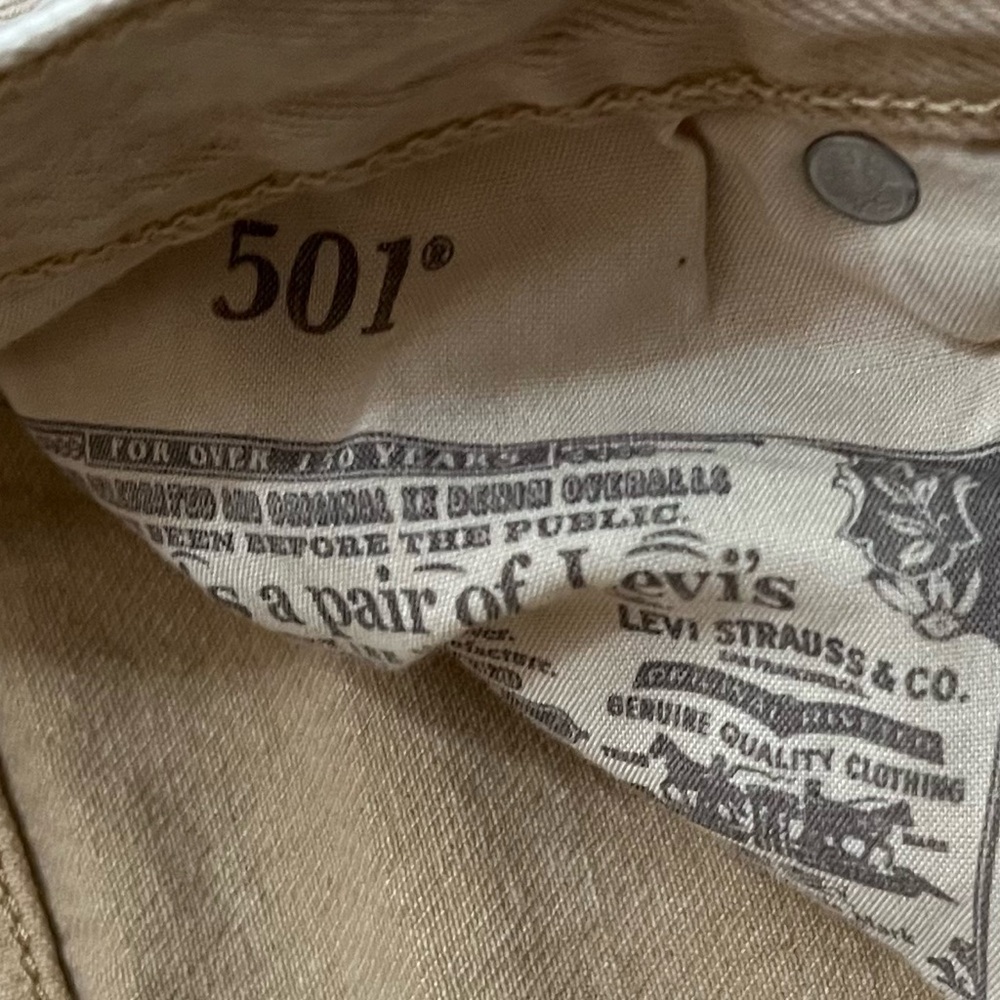 Capital E 501 LEVIS, Both Women’s/Men's Tan Jeans - Picture 6 of 13